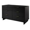 Manhattan Comfort Granville 55.07 Double Wide Dresser in Black DR-5032